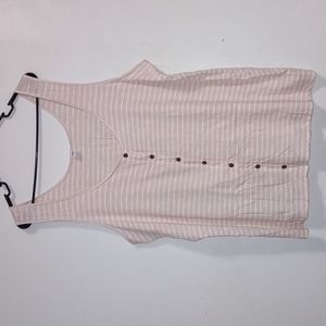 Old navy women  sleeveless tops stripe pink  plus size  XXL tall 100% Cotton